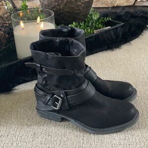 Black Buckle Ankle Boots